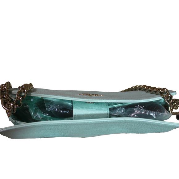 Kate Spade Baby Blue Leather Shoulder Bag with Gold Chain - Picture 8 of 10